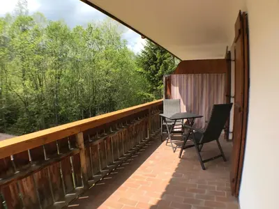 Ein Balkon oder eine Terrasse in der Unterkunft Apartment Kofel