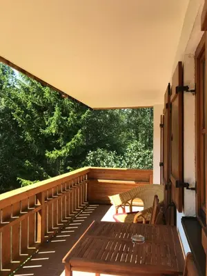 Ein Balkon oder eine Terrasse in der Unterkunft Apartment Kofel