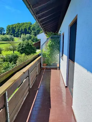 Ein Balkon oder eine Terrasse in der Unterkunft Apartment bei Wasserburg am Inn