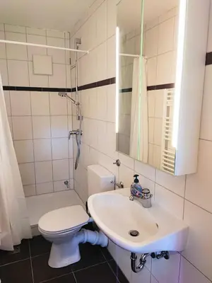 Ein Badezimmer in der Unterkunft Apartment bei Wasserburg am Inn