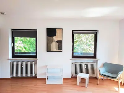 Ein Sitzbereich in der Unterkunft Apartment bei Wasserburg am Inn