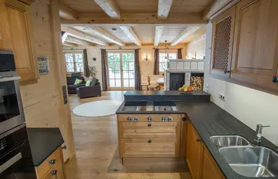Küche/Küchenzeile in der Unterkunft Ferienwohnung Tegernsee,Fam Schneider, Kreuth-Grüneck