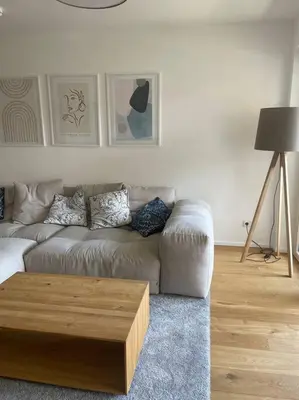 Ein Sitzbereich in der Unterkunft Wunderschönes 4 Zimmer Apartment mit Seeblick