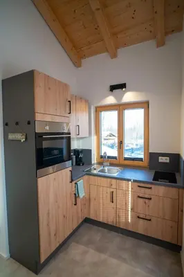 Küche/Küchenzeile in der Unterkunft Ferienwohnung Osterbach