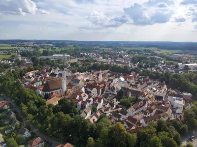Ein allgemeiner Blick auf Schrobenhausen oder ein Stadtblick von des Hotels aus