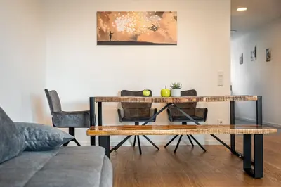 Ein Sitzbereich in der Unterkunft ApartHome Eching near Munich Airport
