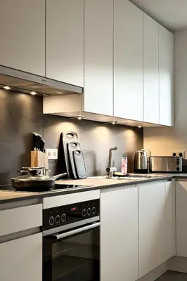 Küche/Küchenzeile in der Unterkunft ApartHome Eching near Munich Airport