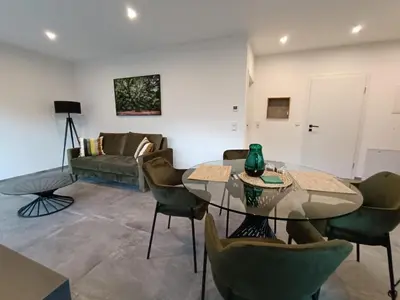 Ein Sitzbereich in der Unterkunft Ferienwohnung Ott