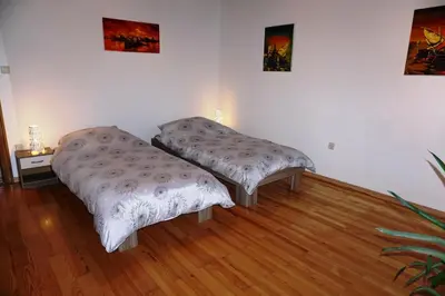 Ein Bett oder Betten in einem Zimmer der Unterkunft Bei München Ferienwohnung in Dachau 