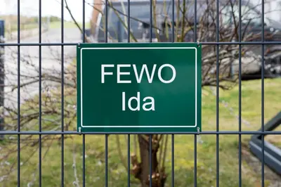 Ein Zertifikat, Auszeichnung, Logo oder anderes Dokument, das in der Unterkunft Ferienwohnung IDA ausgestellt ist