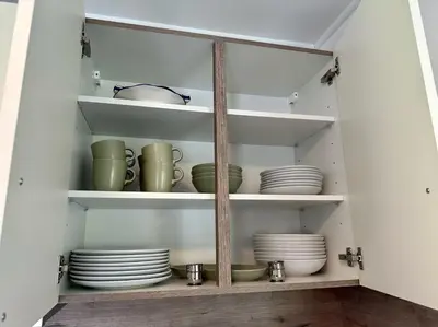 Küche/Küchenzeile in der Unterkunft Ferienwohnung IDA
