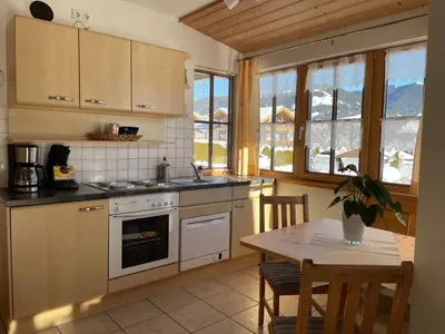 Küche/Küchenzeile in der Unterkunft Ferienwohnung Oswald