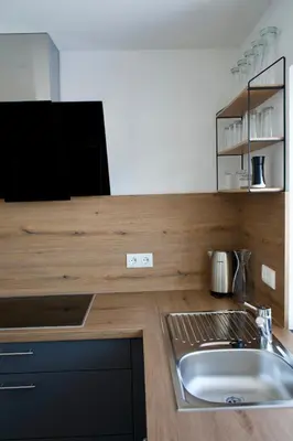 Küche/Küchenzeile in der Unterkunft Haus Allgäu Wohnung Wertachauen