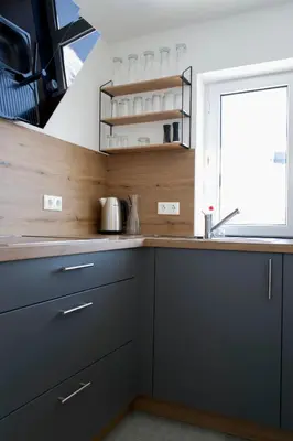 Küche/Küchenzeile in der Unterkunft Haus Allgäu Wohnung Wertachauen