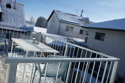 Ein Balkon oder eine Terrasse in der Unterkunft Haus Allgäu Wohnung Wertachauen