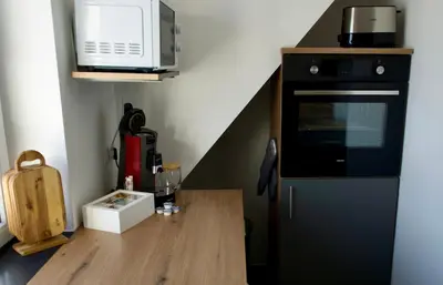 Küche/Küchenzeile in der Unterkunft Haus Allgäu Wohnung Wertachauen