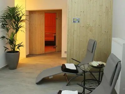 Ein Sitzbereich in der Unterkunft Gästehaus am Reisberg