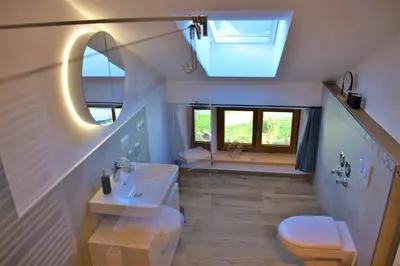 Ein Badezimmer in der Unterkunft Ferienwohnung Thalhammer