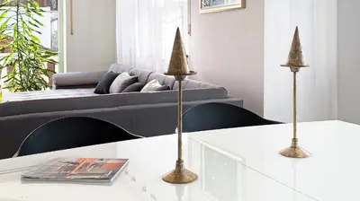 Ein Bett oder Betten in einem Zimmer der Unterkunft Elegante Ferienwohnung Relax