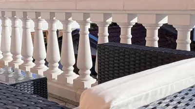 Ein Balkon oder eine Terrasse in der Unterkunft Elegante Ferienwohnung Relax