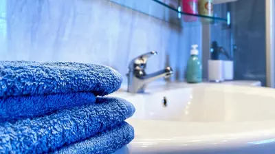 Ein Badezimmer in der Unterkunft Elegante Ferienwohnung Relax
