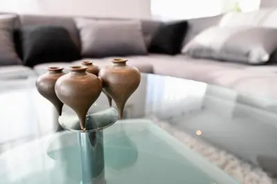 Ein Sitzbereich in der Unterkunft Elegante Ferienwohnung Relax