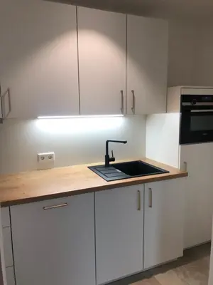 Küche/Küchenzeile in der Unterkunft Baumann Suiten