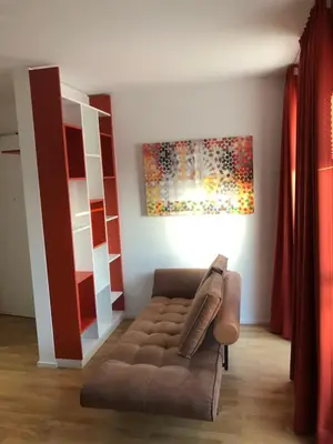 Ein Sitzbereich in der Unterkunft Baumann Suiten
