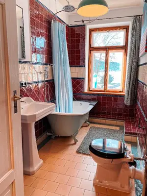 Ein Badezimmer in der Unterkunft Premium Panorama-Ferienwohnung direkt am Kochelsee