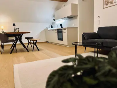 Küche/Küchenzeile in der Unterkunft Ferienwohnung zum Kalmbach