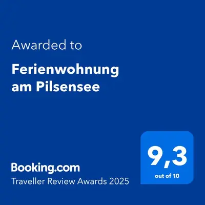 Ein Zertifikat, Auszeichnung, Logo oder anderes Dokument, das in der Unterkunft Ferienwohnung am Pilsensee ausgestellt ist