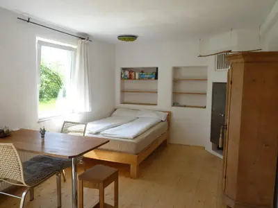 Ein Bett oder Betten in einem Zimmer der Unterkunft Apartment am Innradweg