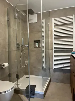 Ein Badezimmer in der Unterkunft ammersee apARTment Dießen
