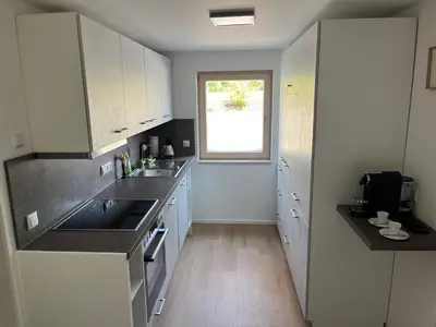 Küche/Küchenzeile in der Unterkunft ammersee apARTment Dießen