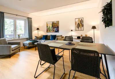 Ein Sitzbereich in der Unterkunft Chalet Alpenflair II