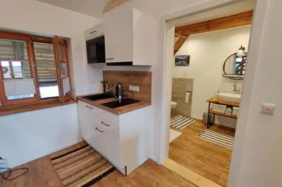Küche/Küchenzeile in der Unterkunft Kultur-Stadl Ferienwohnung