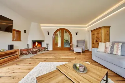 Ein Sitzbereich in der Unterkunft Villa Bruni