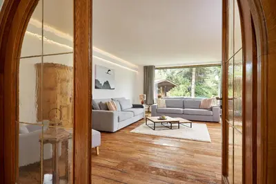 Ein Sitzbereich in der Unterkunft Villa Bruni