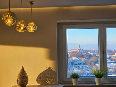 Grundriss der Unterkunft Stylische Sunset-Wohnung