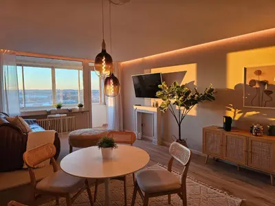 Küche/Küchenzeile in der Unterkunft Stylische Sunset-Wohnung