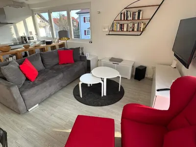 Ein Sitzbereich in der Unterkunft Amt11 - Relax / family / home-office
