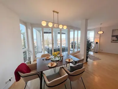 Ein Sitzbereich in der Unterkunft LIBORIA I Villa mit Seeblick 10min vom See