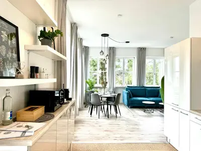 Ein Sitzbereich in der Unterkunft UNiQE - city central - design apartment - SKY-TV - free parking
