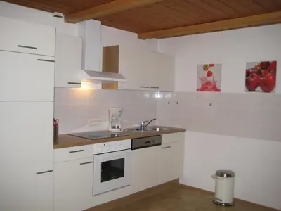 Küche/Küchenzeile in der Unterkunft Ferienwohnung Ampergarten