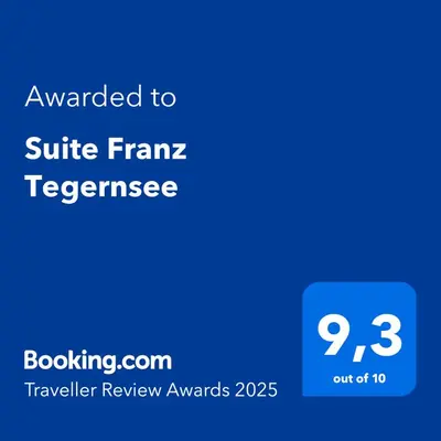 Ein Zertifikat, Auszeichnung, Logo oder anderes Dokument, das in der Unterkunft Suite Franz Tegernsee ausgestellt ist