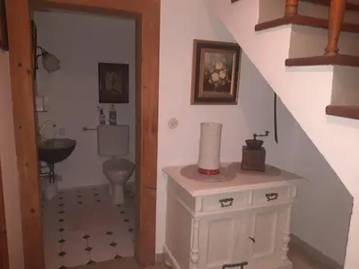 Ein Badezimmer in der Unterkunft Rustico di Angelo
