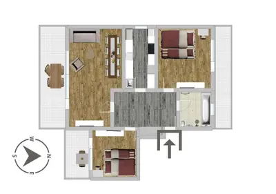 Grundriss der Unterkunft Stylish and modern - Alm-Flat-Vacation