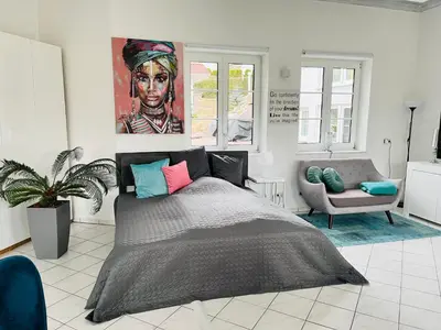 Ein Bett oder Betten in einem Zimmer der Unterkunft Haus Rehlein