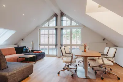 Ein Sitzbereich in der Unterkunft Ferienhaus Goldstück im Allgäu