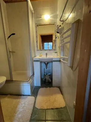 Ein Badezimmer in der Unterkunft Pension Huber